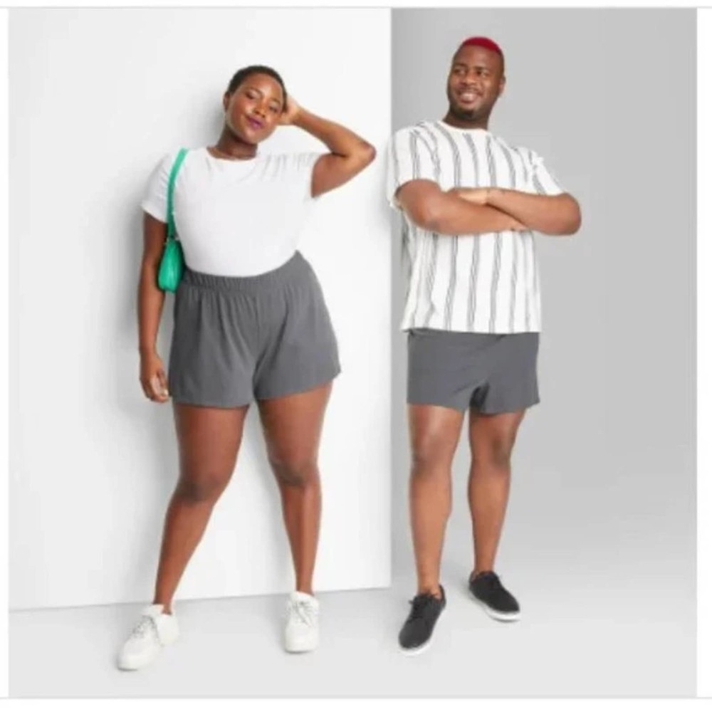 Wild Fable Plus Size High-Rise Pull-on Shorts - Grey size 2X NWT